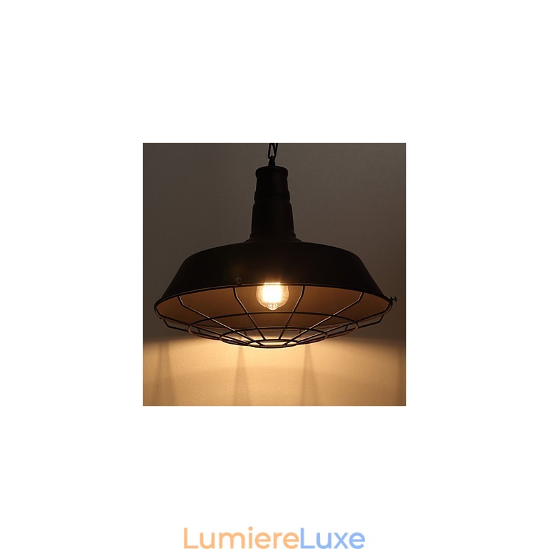 Lustre rétro américain en fer forgé minimaliste d'Europe du Nord