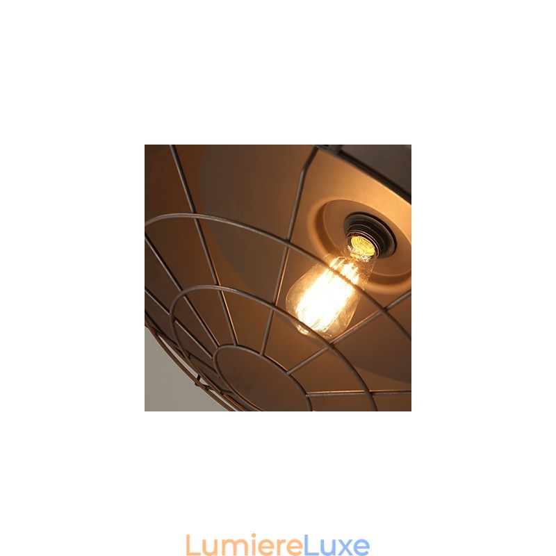 Lustre rétro américain en fer forgé minimaliste d'Europe du Nord