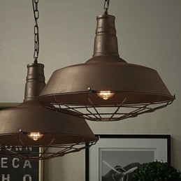 Lustre rétro américain en fer forgé minimaliste d'Europe du Nord