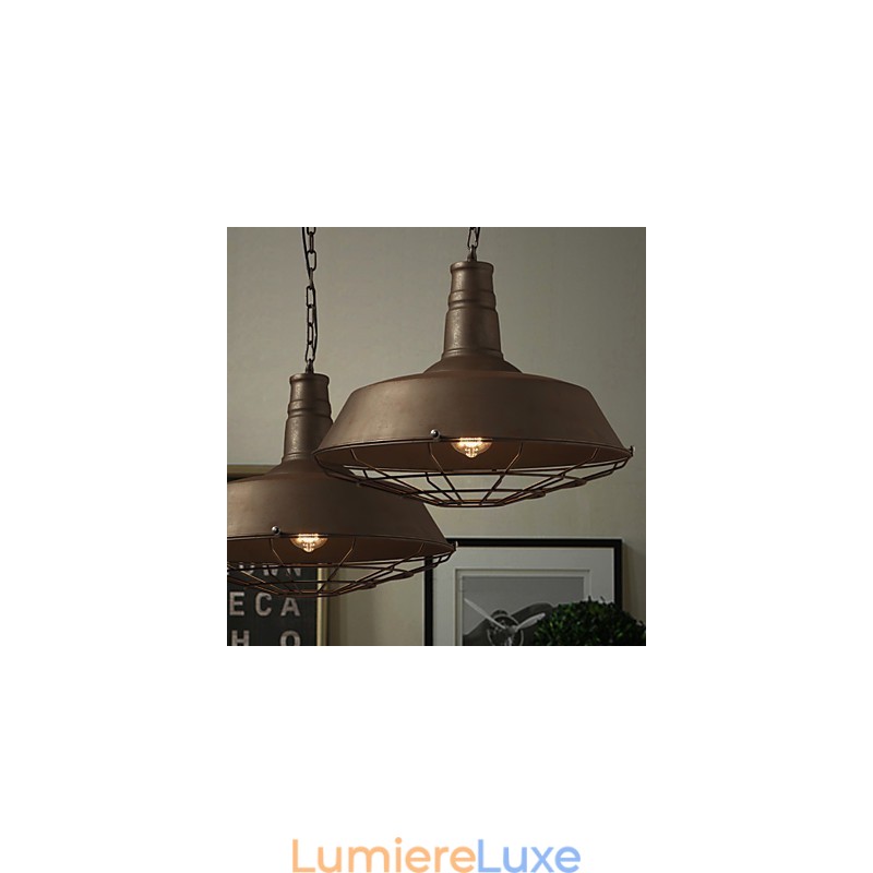 Lustre rétro américain en fer forgé minimaliste d'Europe du Nord
