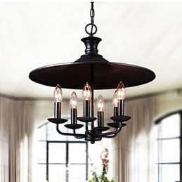 Lustre à bougies de style nordique rural américain