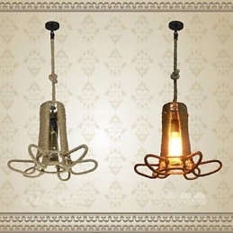 Lustre rétro en fer forgé de type industriel rural nord-américain