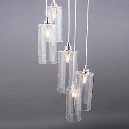 Lampe en verre transparent simple, moderne et créative