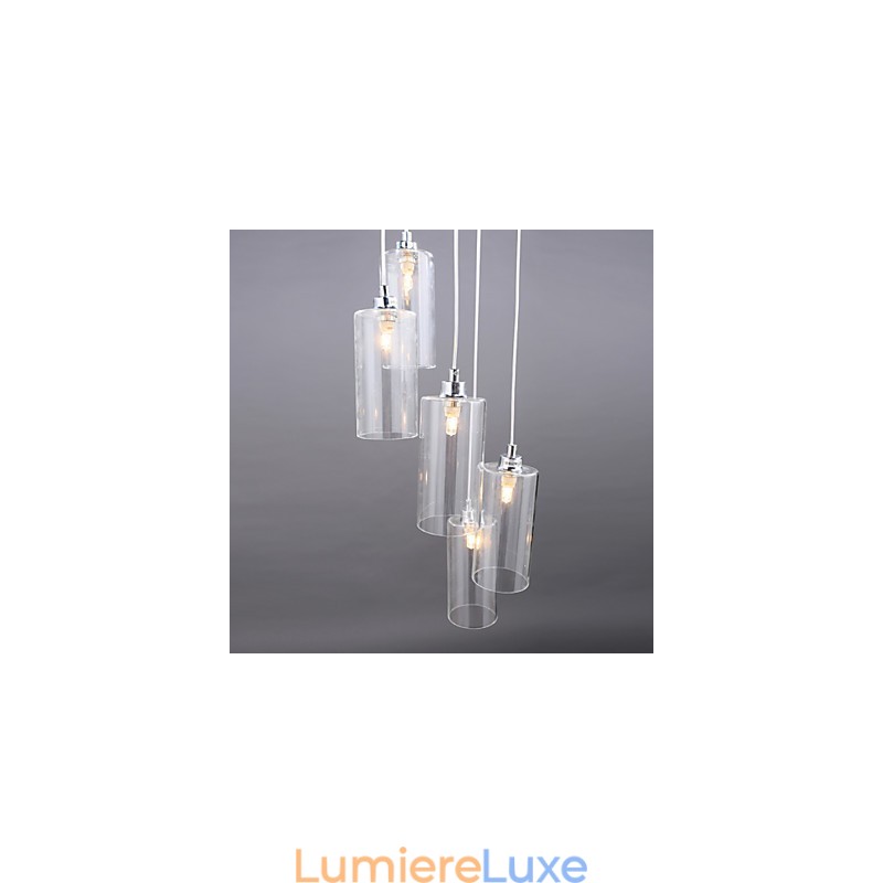 Lampe en verre transparent simple, moderne et créative