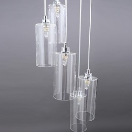 Lampe en verre transparent simple, moderne et créative