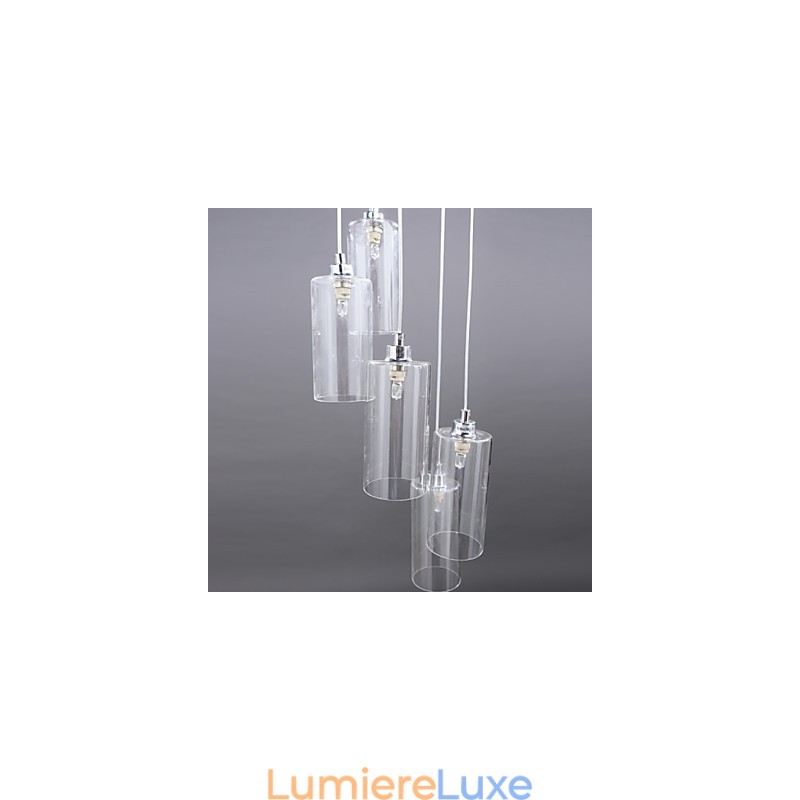 Lampe en verre transparent simple, moderne et créative