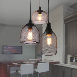 Suspensions Mini Style Rustique Lodge Rétro Country Garage Métal