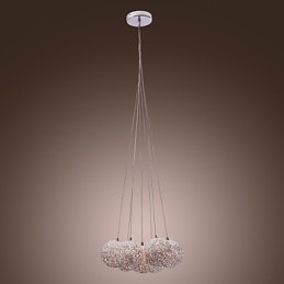 Suspension contemporaine en aluminium à 7 lumières