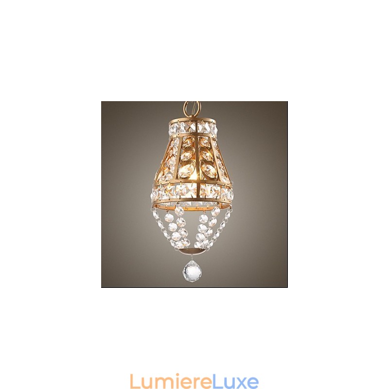 Lustre en cristal de style country américain Lustre d'art rétro pour porche