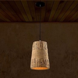 Lampe à suspension industrielle rétro en ciment