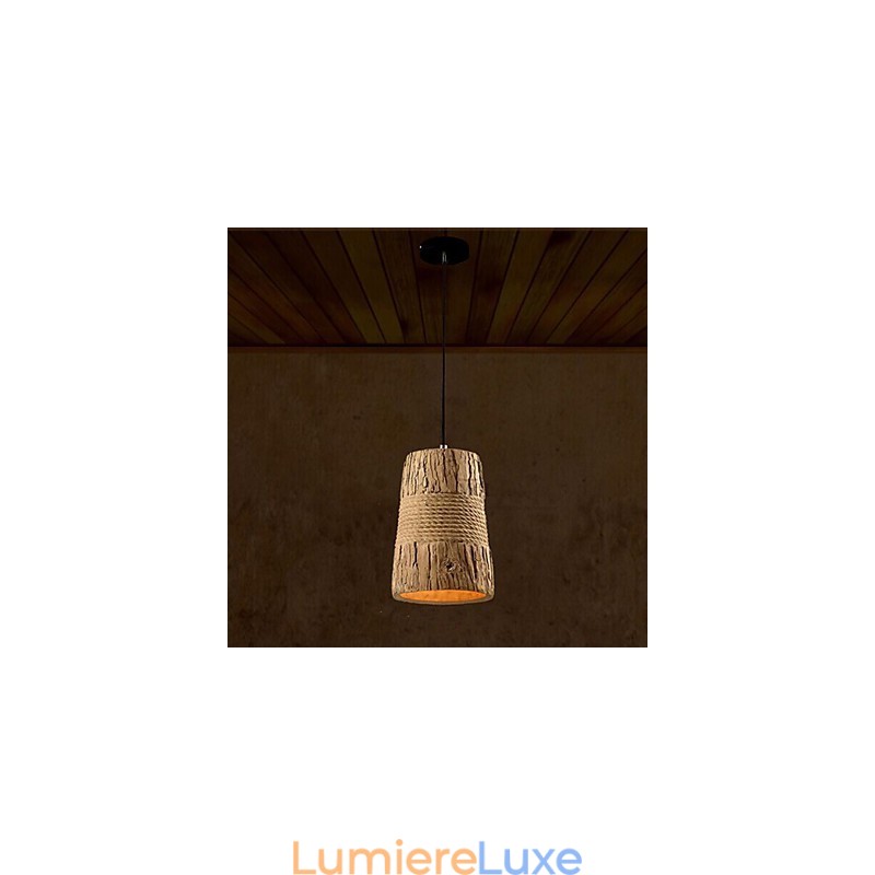 Lampe à suspension industrielle rétro en ciment