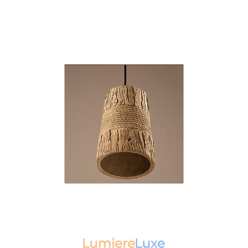 Lampe à suspension industrielle rétro en ciment