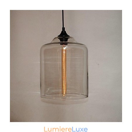 Suspension design bouteille 1 lumière, peinture concise en fer Suspension design bouteille 1 lumière, peinture concise en fer