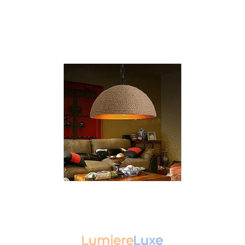 Lustre vintage en fer forgé Un chanvre industriel créatif
