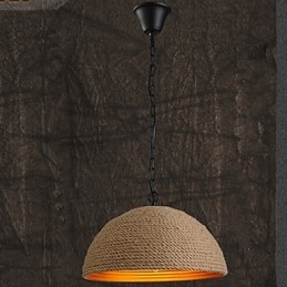 Lustre vintage en fer forgé Un chanvre industriel créatif