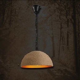 Lustre vintage en fer forgé Un chanvre industriel créatif