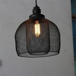 Lustre en fer forgé style cage à oiseaux de style rétro américain