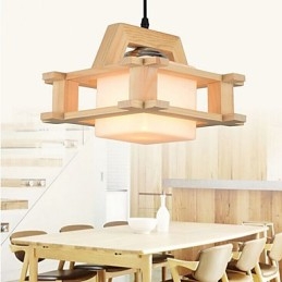Lampe en bois massif