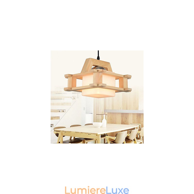 Lampe en bois massif