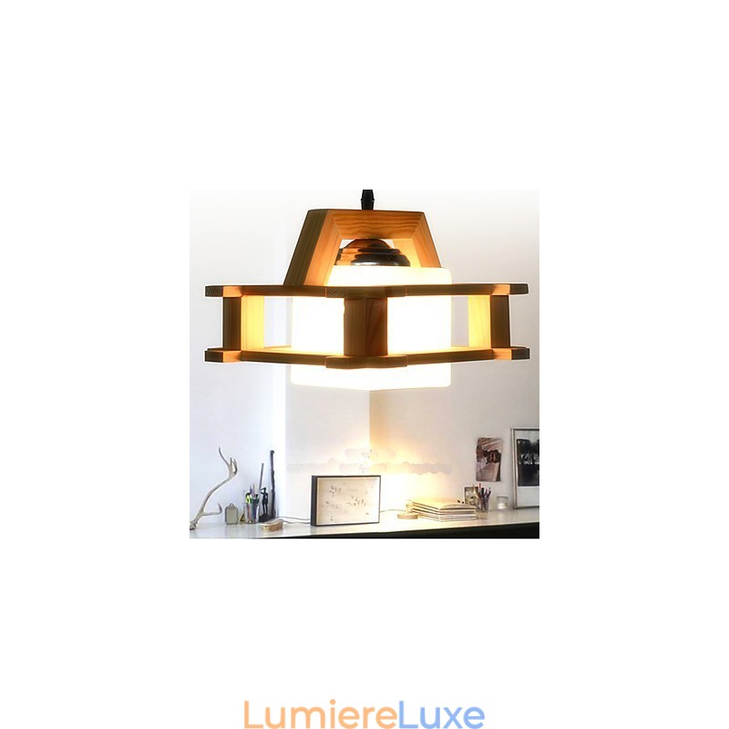 Lampe en bois massif