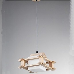 Lampe en bois massif