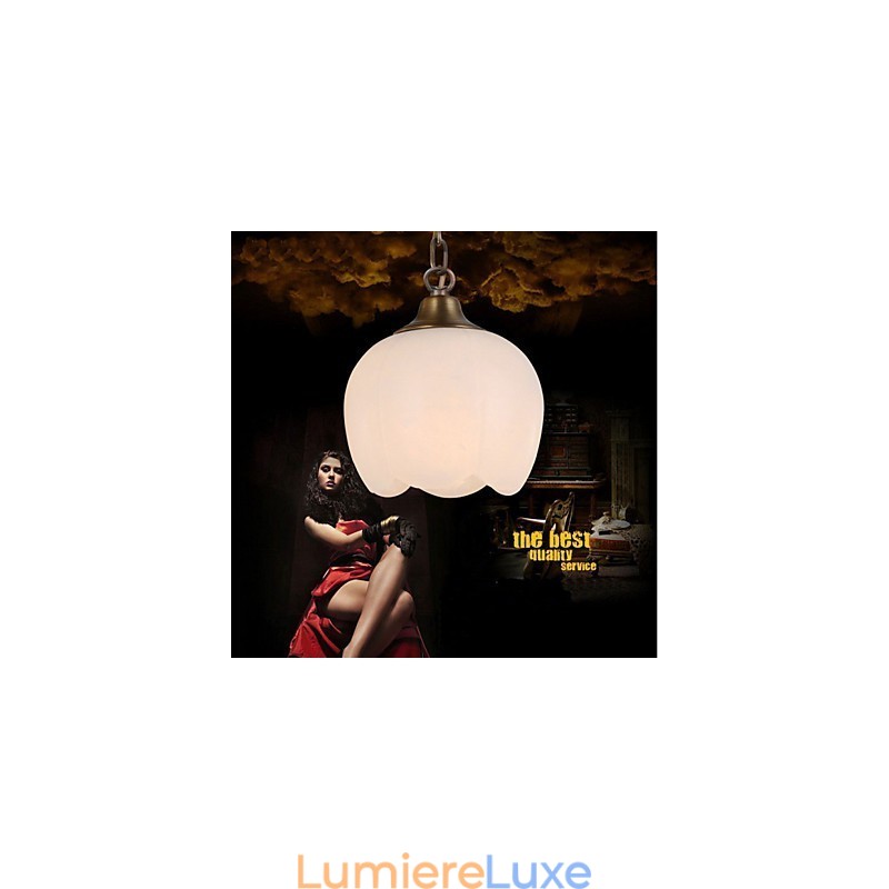 Le lustre simple en cuivre et marbre espagnol