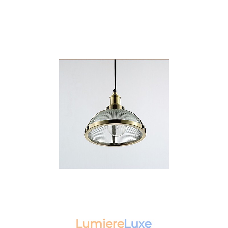 Petite lampe suspendue en verre style rétro américain