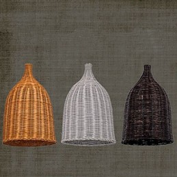 Lustre en rotin Lustre Lustre Lampe en rotin rétro créative