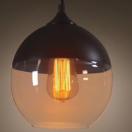 Suspension en verre vintage moderne WestMenLights, diamètre 200 mm