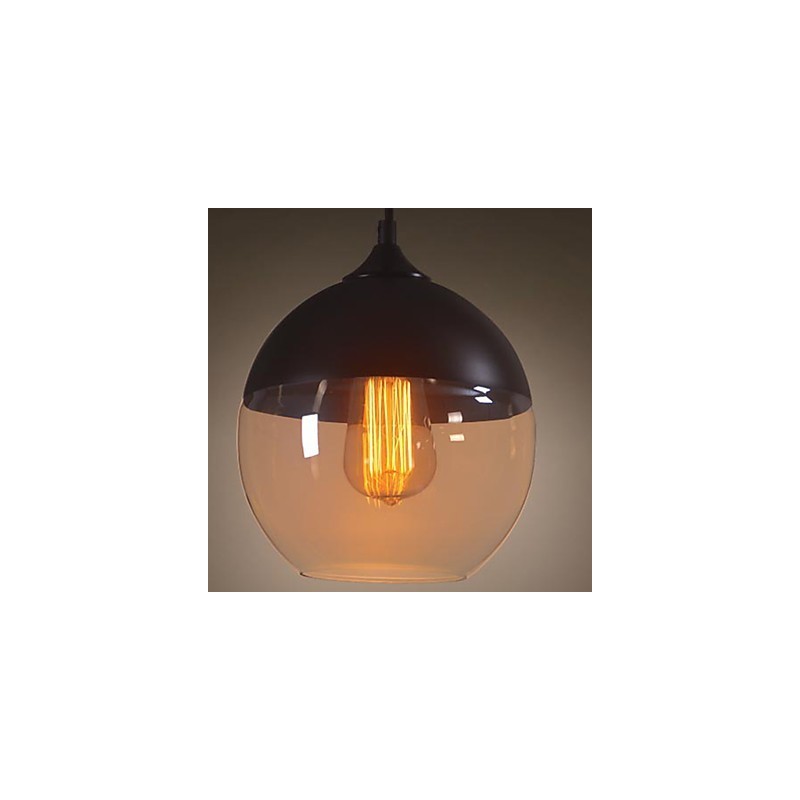 Suspension en verre vintage moderne WestMenLights, diamètre 200 mm