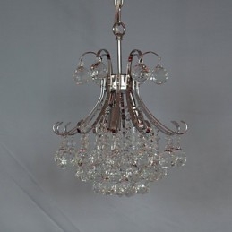 Lustre suspendu moderne et contemporain en cristal galvanisé de style mini