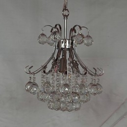 Lustre suspendu moderne et contemporain en cristal galvanisé de style mini