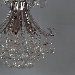 Lustre suspendu moderne et contemporain en cristal galvanisé de style mini