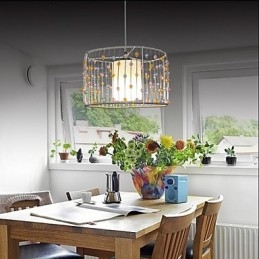 La tête unique de la lampe est une perle cylindrique.