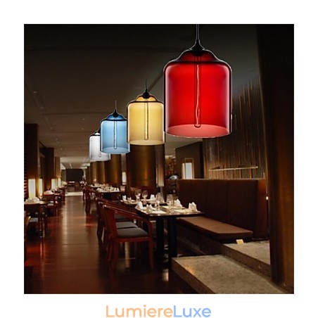 Lampe suspendue rétro créative en verre à tête unique, style café dans un bocal à poissons rouges Lampe suspendue rétro créative en verre à tête unique, style café dans un bocal à poissons rouges