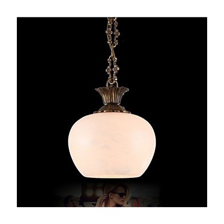 Le lustre simple en cuivre et marbre espagnol Le lustre simple en cuivre et marbre espagnol