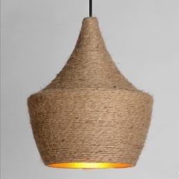 Lustre rétro en chanvre industriel