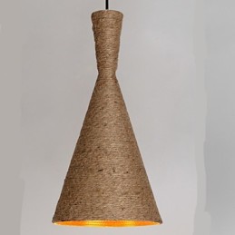Lustre rétro industriel en chanvre