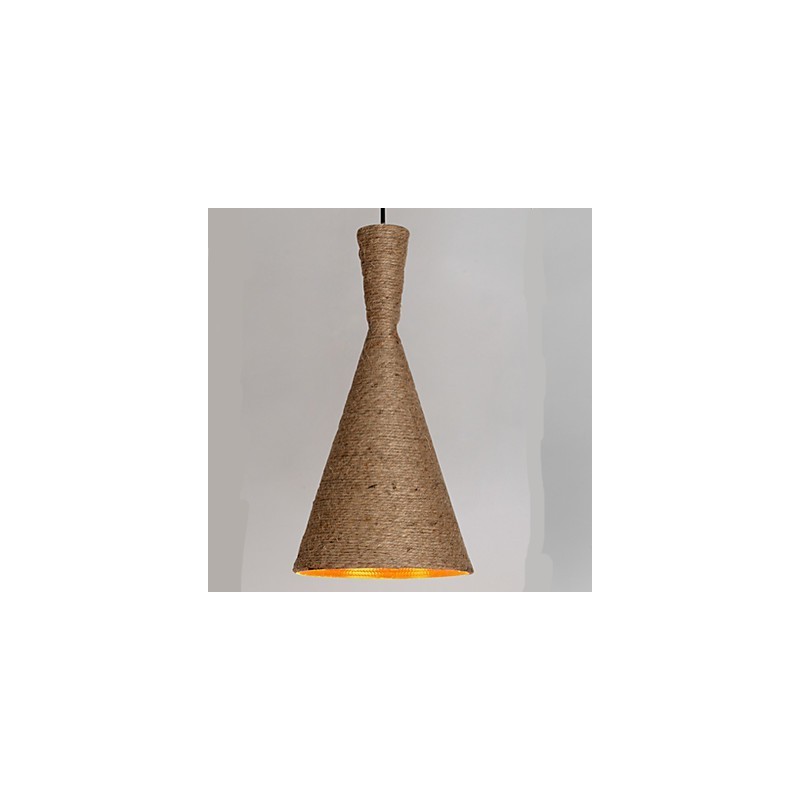 Lustre rétro industriel en chanvre