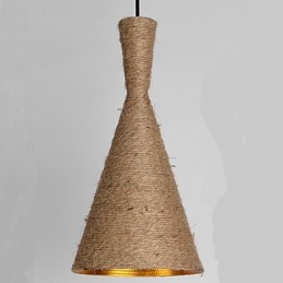 Lustre rétro industriel en chanvre