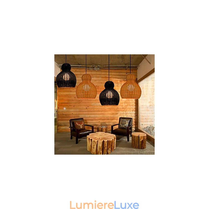 Lustre en rotin jacinthe