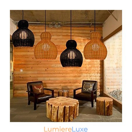Lustre en rotin jacinthe Lustre en rotin jacinthe