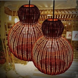 Lustre en rotin jacinthe