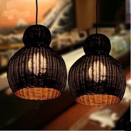 Lustre en rotin jacinthe