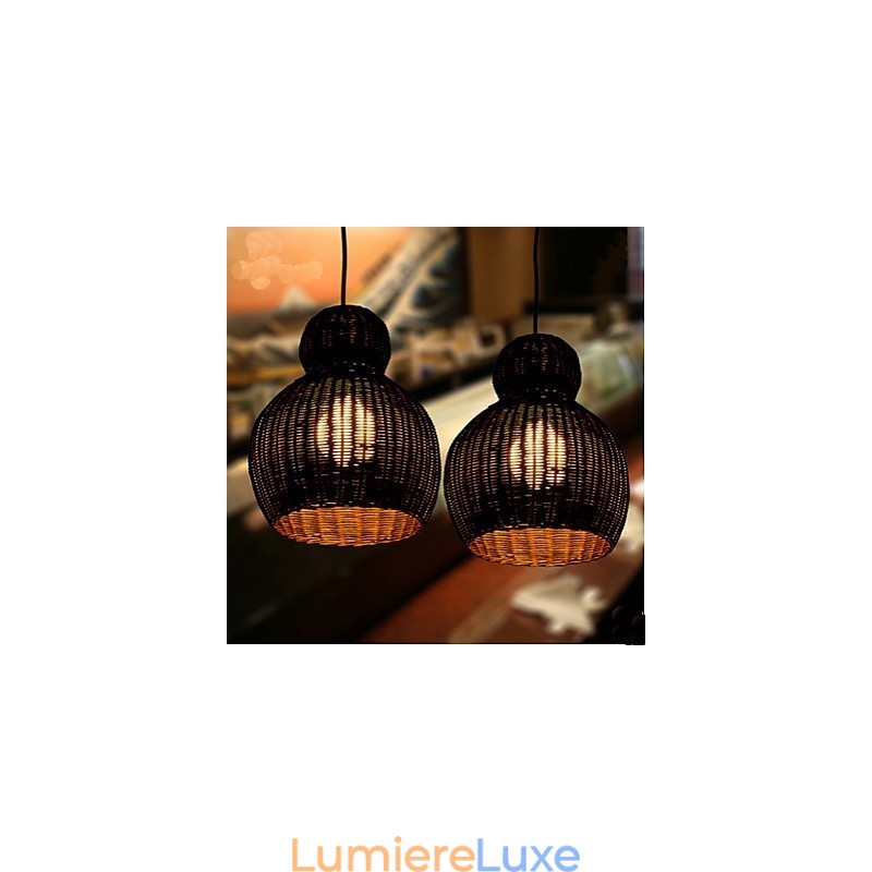 Lustre en rotin jacinthe