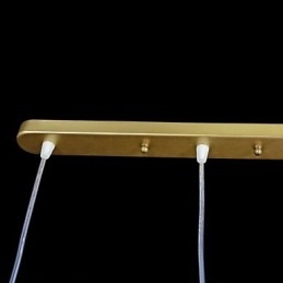 Suspension en bronze à trois lumières, abat-jour en verre, style rétro européen classique
