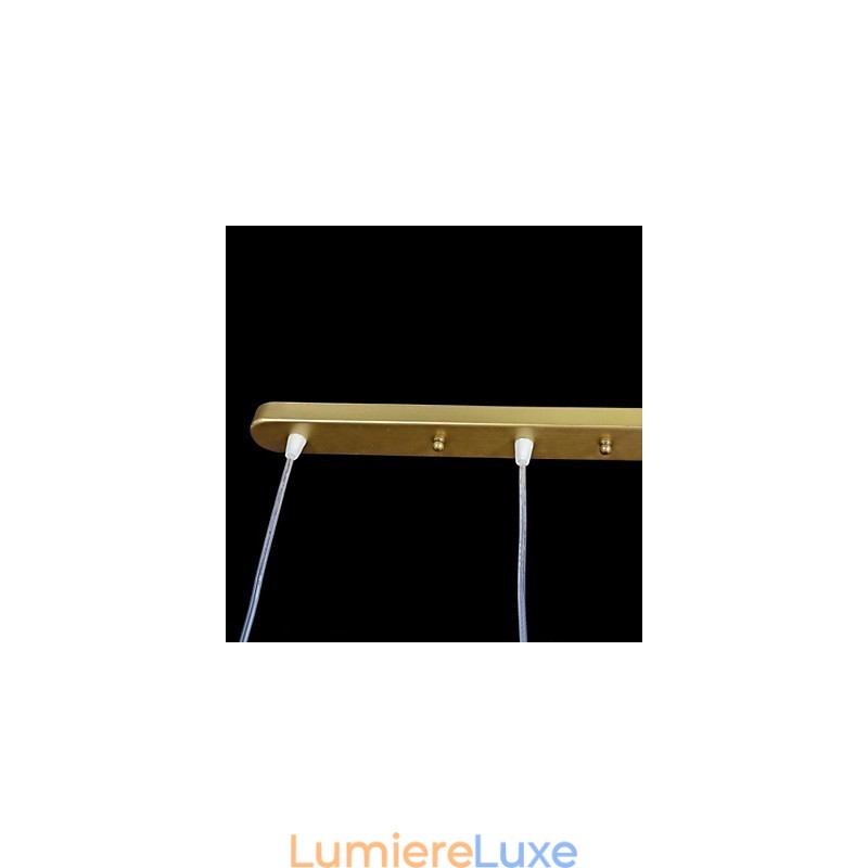 Suspension en bronze à trois lumières, abat-jour en verre, style rétro européen classique