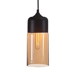 WestMenLights Élégant abat-jour bouteille DIY Plafonnier Suspension en verre Éclairage Ampoule Edison Maison