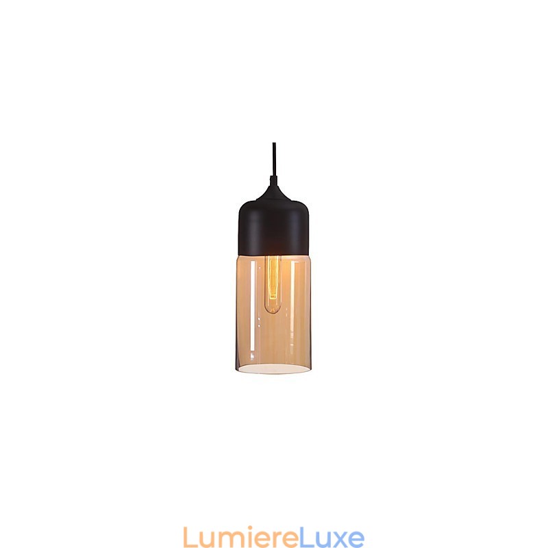 WestMenLights Élégant abat-jour bouteille DIY Plafonnier Suspension en verre Éclairage Ampoule Edison Maison