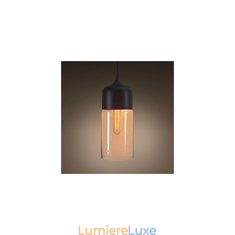 WestMenLights Élégant abat-jour bouteille DIY Plafonnier Suspension en verre Éclairage Ampoule Edison Maison